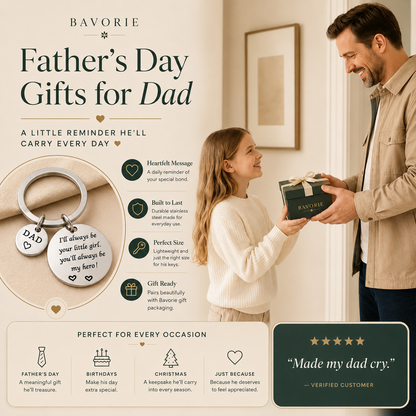 Dad Hero Keepsake Keyring