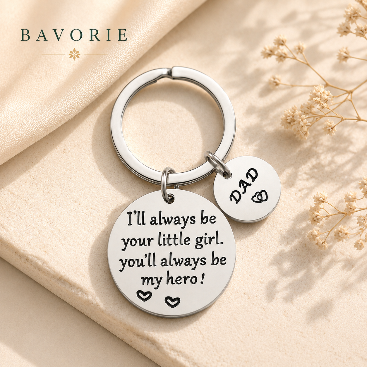 Dad Hero Keepsake Keyring